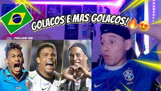 American REACTS to 50 Most Amazing Goals Of Brazilian Football - PART 1🔥🙌