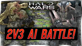 The FLOOD vs EVERYONE! Halo Wars AI Battle