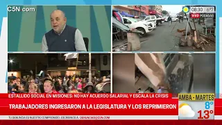 OCTAVO DÍA de CONFLICTO en MISIONES: NO HAY ACUERDO SALARIAL y ESCALA la CRISIS