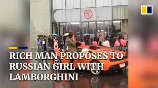 Rich Chinese man proposes with Lamborghini, rejected by Russian girl