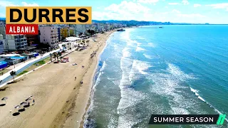 DURRES, ALBANIA 🏖️ WALKING ON THE COASTS 🏝️⛱️ GATI PER SEZONIN TURISTIK 2024 [4K HDR]