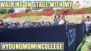 I WALKED ON STAGE WITH MY BABY AT MY COLLEGE GRADUATION| GRADUATING COLLEGE (FIRST GEN LATINA)