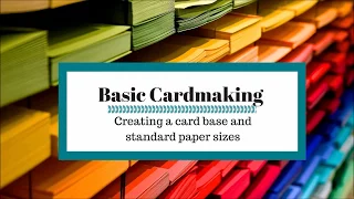 Card Basics Paper Sizes