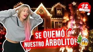 SE QUEMÓ MI ÁRBOL DE NAVIDAD!😱🔥🎄 DECORANDO LA CASA POR FUERA CON LUCES! | VLOGMAS 12 🎄 20 Dic 2019