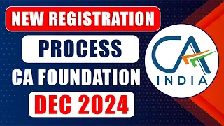 CA Foundation Registration Process Dec 24 | Live Demo: Registration Process CA Foundation Dec 2024