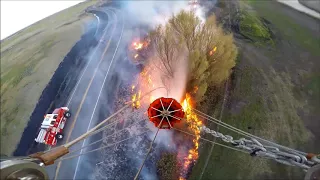 Sheriff's STARR 1 Helicopter Grass Fire Outside Assist