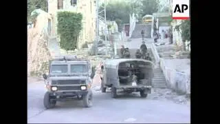 Israeli tanks in Nablus and Ramallah