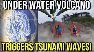 Massive Underwater Volcano Eruption Triggers Tsunami Waves!