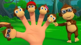 Monkeys Finger Family Nursery Rhymes From Kids TV