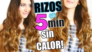 COMO RIZAR TU CABELLO SIN CALOR EN 5 MINUTOS | 5 Minutes Heatless Curls | Lizy P
