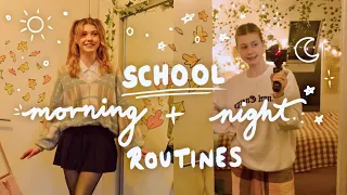 school morning + night routine!! 🤍⭐️ (chatty grwm)