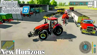 New Horizons Farm Big First Harvesting | Ep#1 | FS22