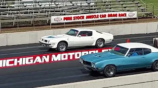 2023 PURE STOCK MUSCLECAR DRAG RACE: 74' Trans Am SD 455 vs. Buick GS