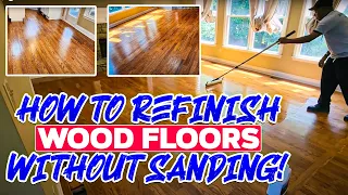 How to Refinish Wood Floors Without Sanding!
