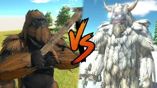 Yeti VS Gigantopithecus  Who Would Win? - Animal Revolt Battle Simulator