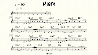 Misty Backing Track For Piano & Guitar (BPM 65)