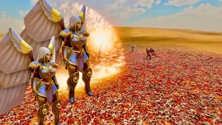 5 ANGELS VS 2 MILLION GOBLIN WARRIOR UEBS 2 Ultimate Epic Battle Simulator 2
