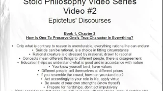 Stoicism: Epictetus' Discourses Book One Chapter Two