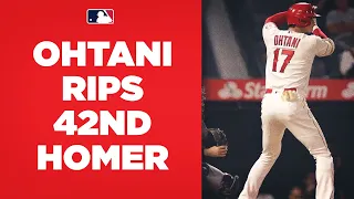 Ohtani goes yard! Shohei Ohtani hits a rocket for his 42nd homer of the season!