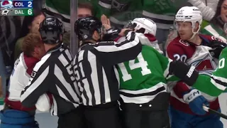 Scrum Ensues After Jamie Benn Hits Logan O' Connor