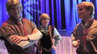 Tommy met Kristoff Anna and Elsa after Frozen Sing-a-long at Hollywood Studios