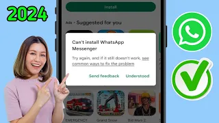 How to Fix Can't Install WhatsApp  Messenger Error on Google Play Store