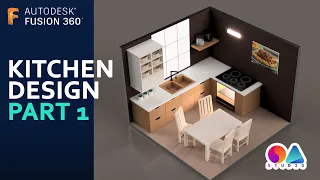 Fusion 360 (Ep 25) - Kitchen Design | Part - 01 | furnitures