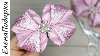 БАНТ ИЗ ЛЕНТ 🎀 я в восторге от их красоты Bows bow / Канзаши мастер-класс ЕленаПодарки