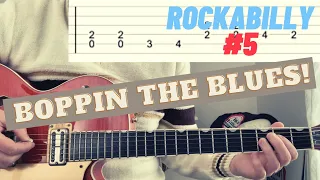 BOPPIN' THE BLUES TABS - Beginner Rockabilly Guitar lesson 5 - CARL PERKINS STYLE!