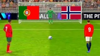 Ronaldo Vs Haaland March | Portugal vs Norway Match | Penalty Shootout Match | Efootball 2024 |