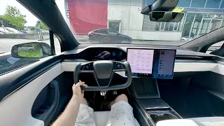 Tesla Model X Plaid Test Drive POV | No Comment
