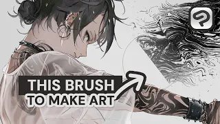 Making Art using this Brush! ✿ Full Character Illustration Process [Clip Studio Paint 2023]