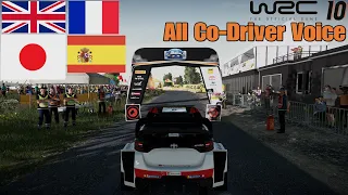 WRC 10 | All Co-Driver Voice "Male/Female"