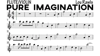 PURE IMAGINATION Flute Violin Sheet Music Backing Track Play Along Partitura