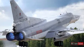 Fast Takeoff Tu-22M from Air Base • Massive Carpet Bombing • Destroy the Target