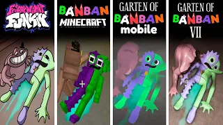 Garten of Banban 7 ALL BITTERGIGGLE's DEATHS! ORIGINAL vs FNF vs MOBILE vs MINECRAFT