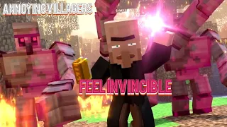 Annoying Villagers Mustard VS Shadow Herobrine & Null | Feel Invincible AMV HD