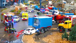 INCREDIBLE RC ACTION - RC FIRE FIGHTERS - RC EXCAVATOR DOUBBLE E HOBBY - SCALEART TIPPER TRUCKS