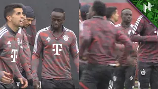 SUSPENDED Sadio Mane trains alongside Leroy Sane as Tuchel leads Bayern training