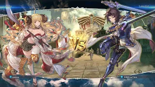 GBVS Rising Gameplay Gamera (Anila) VS Kosame (Lancelot)