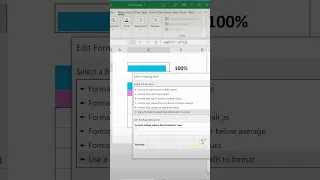 Excel tip color changing progress bar