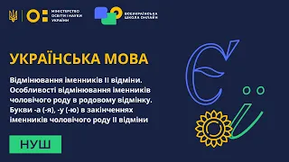 Українська мова. Відмінювання іменників ІІ відміни. Особливості відмінювання іменників