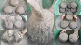 ASMR: bombastic vid/very dusty crispy soft black concrete sand bowls crumble dry+water+dipping🤤💯