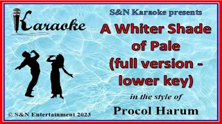 S&N Karaoke - Procol Harum - A Whiter Shade of Pale (full version - lower key)