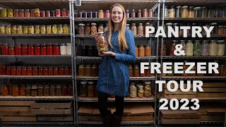 Homestead Pantry Tour & Freezer Tour | A Year's Supply of Food