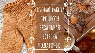 Готовая работа. Процессы. Немного планов. Встреча с вязальными подругами. Неожиданный подарок. Vid.2