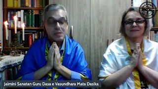 11/04/24  - Yoga Sandhya - Servidores: Acharya, Jaimini Sanatan Guru Dasa / Vasundhara Mata Dasika