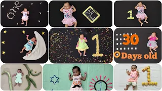 1 Month Baby Photoshoot Ideas at Home