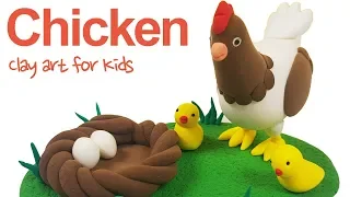 Farm animals #2 |Clay Chicken For Kids | How To Make A Clay Chicken | Clay modeling