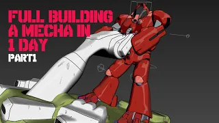 BUILDING A MECHA IN 1 DAY (Part1 Remodeling Mesh with QuadRemesher)